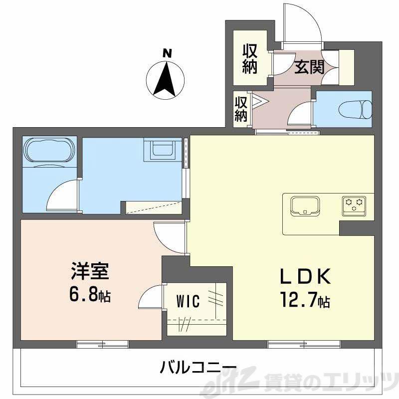 和の杜 江坂(1LDK/2階)の間取り写真