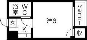 プレアール昭和台(1K/2階)の間取り写真
