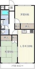 メゾン千代田(2LDK/3階)の間取り写真