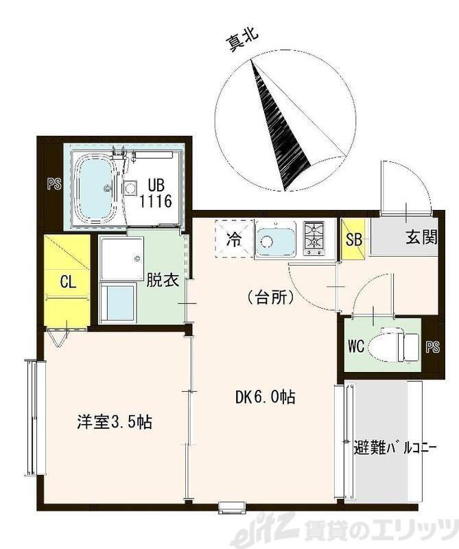 CASA DANZA(1DK/1階)の間取り写真