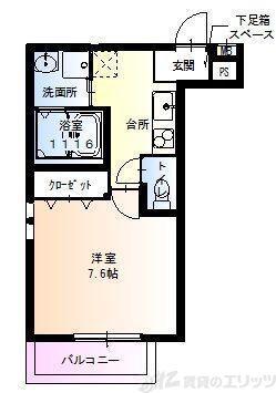 フジパレス瑞光駅南(1K/1階)の間取り写真