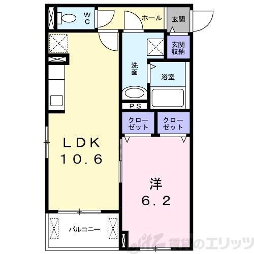 ルノワール(1LDK/3階)の間取り写真