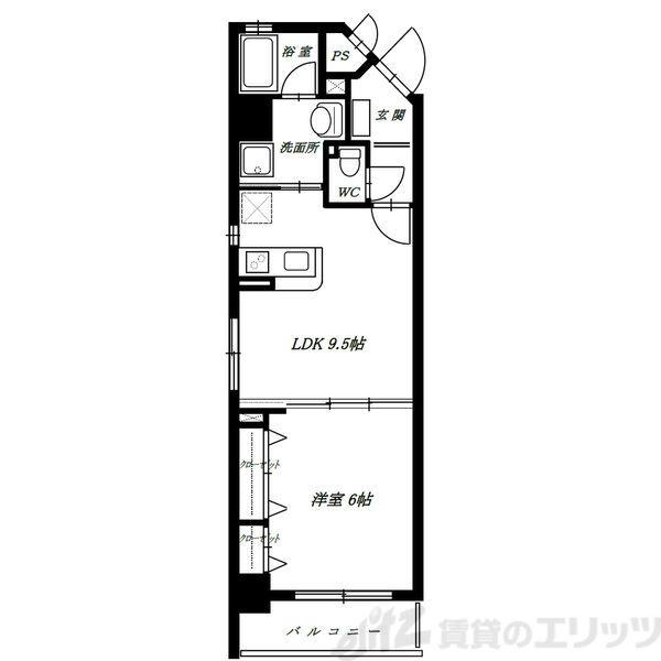 アルシェ・垂水(1LDK/6階)の間取り写真