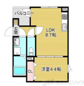 ピノコ (1LDK/1階)の間取り写真