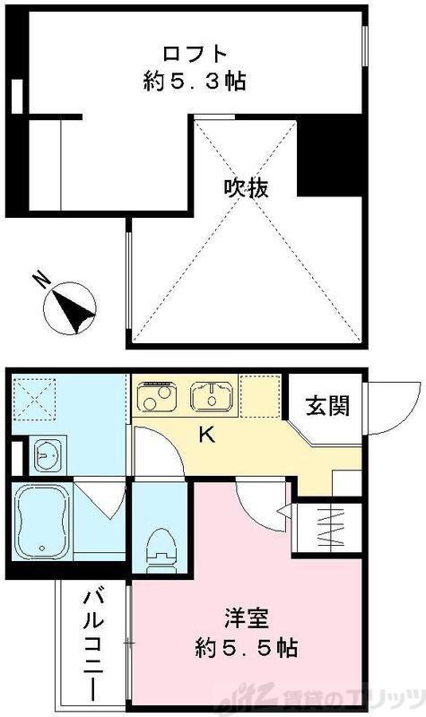 LE OLIVE(1K/1階)の間取り写真