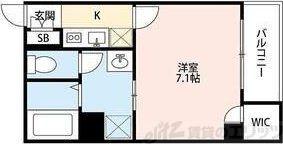 CORE天満橋(1K/7階)の間取り写真