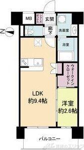 セレニテ東三国ミラク(1LDK/14階)の間取り写真
