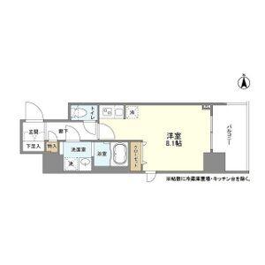 BPRレジデンス江坂(ワンルーム/11階)の間取り写真
