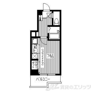 ドゥーエ江坂1(ワンルーム/9階)の間取り写真
