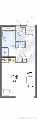 レオパレス滝の華(1K/2階)の間取り写真
