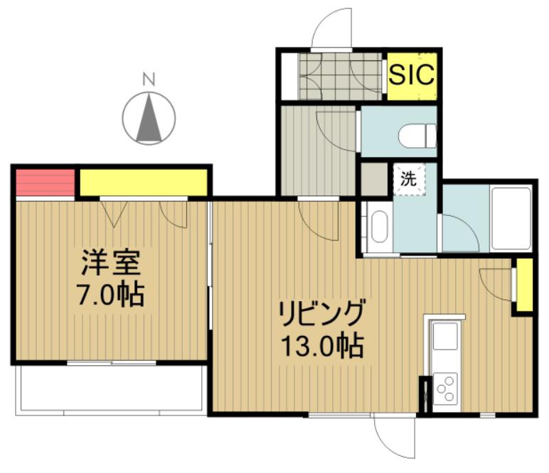 シャーメゾン本町(1LDK/2階)の間取り写真