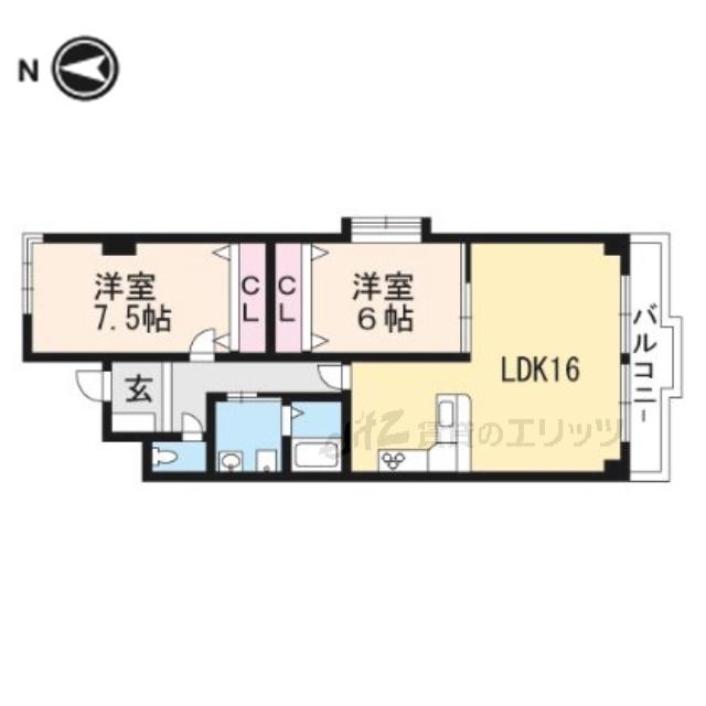 パピヨンさわらぎ(2LDK/3階)の間取り写真