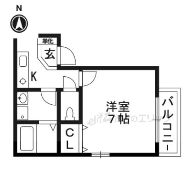 メゾネット21(1K/1階)の間取り写真