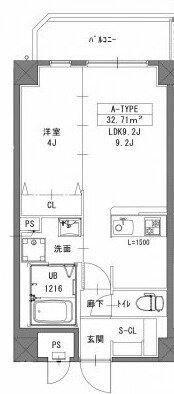 阪急電鉄千里線 淡路駅 徒歩6分 5階建 築6年(1LDK/4階)の間取り写真