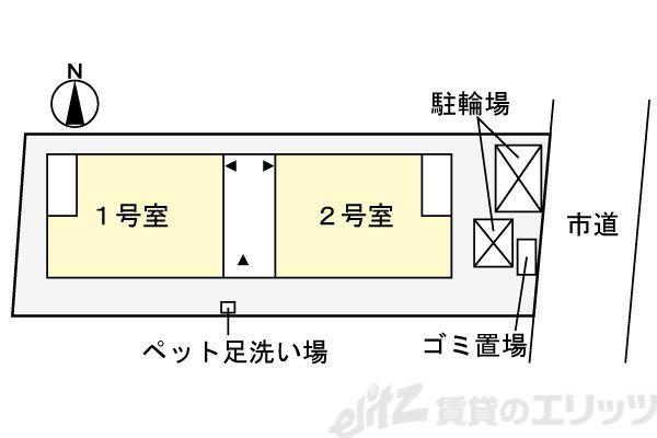 アンジュ 茨木(1LDK/1階)の間取り写真