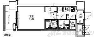 S-RESIDENCE大阪同心(1K/10階)の間取り写真