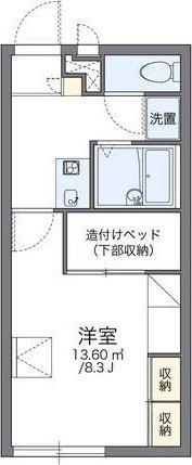 レオパレスグランドゥール(1K/1階)の間取り写真