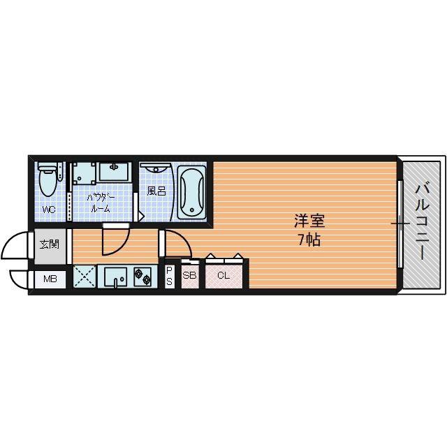 インザグレイス新大阪ソレアード(1K/12階)の間取り写真
