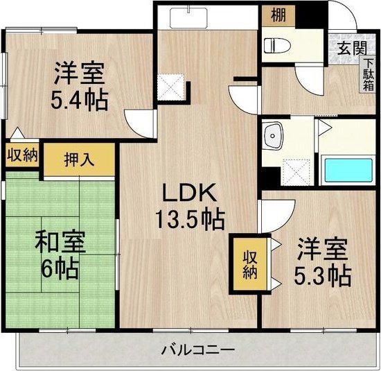コート若園(3LDK/1階)の間取り写真