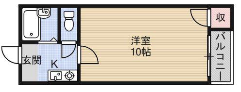 コートヴィエール新大阪(1K/6階)の間取り写真