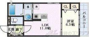 FIORE(1LDK/1階)の間取り写真