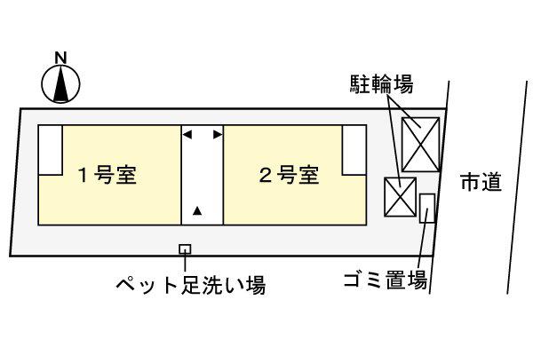 アンジュ 茨木(1LDK/1階)の間取り写真