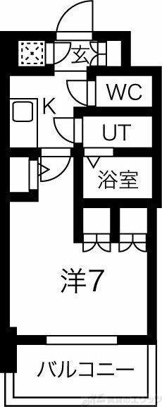 アルティザ淡路駅東(1K/9階)の間取り写真