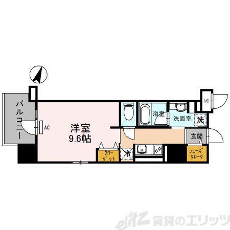 STOLZKISHIBE(1K/2階)の間取り写真