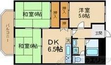 グリースシャトー桃山台(3DK/3階)の間取り写真
