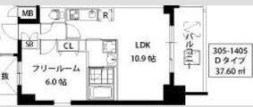 S-RESIDENCE江坂(1LDK/9階)の間取り写真
