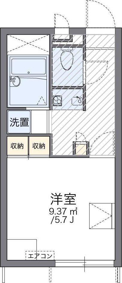 レオパレスリヴェルテ(1K/1階)の間取り写真