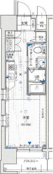 エスリード御堂筋梅田(ワンルーム/6階)の間取り写真