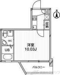 URBAN FLATS江坂(1K/10階)の間取り写真