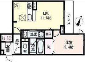 クラシスト瑞光(1LDK/1階)の間取り写真
