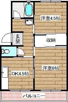 田中マンション(2DK/3階)の間取り写真