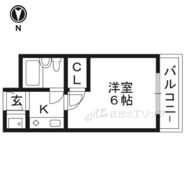 アンフィニィ・西河原(1K/2階)の間取り写真