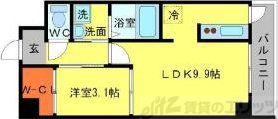 STEP UP COURT(1LDK/4階)の間取り写真