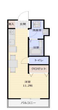 新大阪第一ダイヤモンドマンション(ワンルーム/8階)の間取り写真