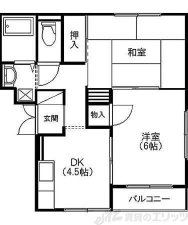 アーバンライフフミ(2DK/2階)の間取り写真