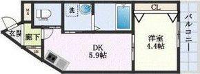 KORE・YIELD千里丘(1DK/1階)の間取り写真