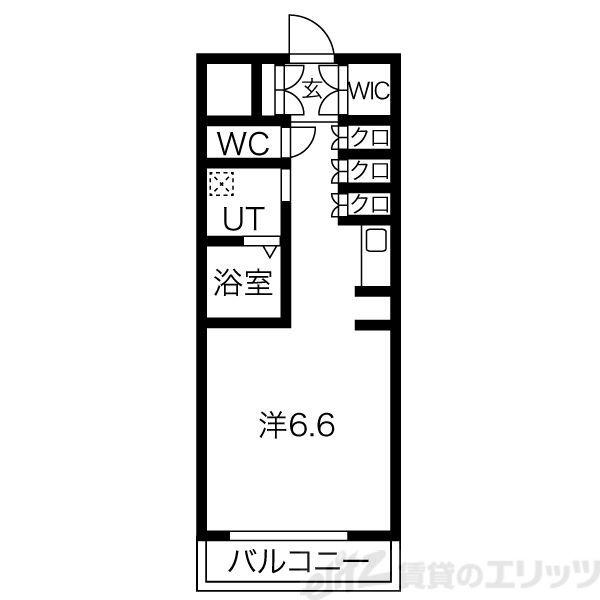 アークアベニュー梅田北(1K/2階)の間取り写真
