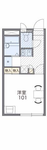 レオパレスビエント(1K/1階)の間取り写真