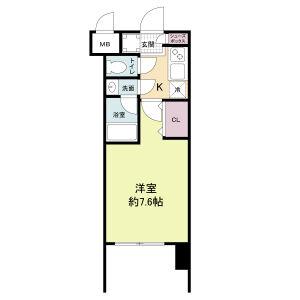 レジディア新大阪(1K/11階)の間取り写真