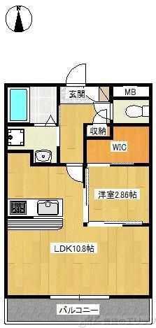 GRANCHE LIERRE(1LDK/3階)の間取り写真
