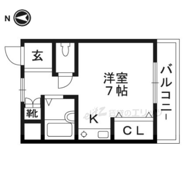アンフィニィ橋の内II(ワンルーム/3階)の間取り写真