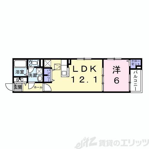 菅原2丁目アパート(1LDK/1階)の間取り写真