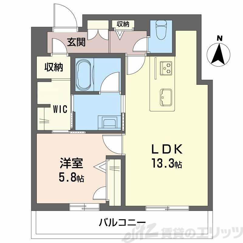 和の杜 江坂(1LDK/3階)の間取り写真