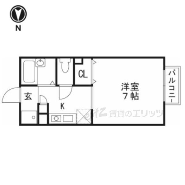 ハイツシャルマン(1K/1階)の間取り写真