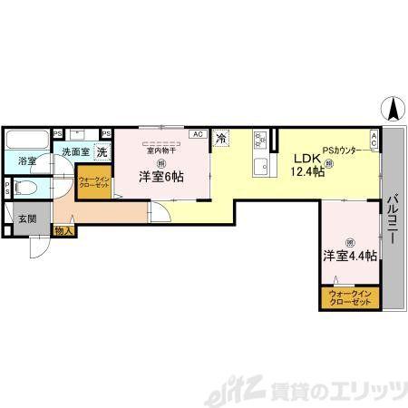 D-RESIDENCE 垂水町(2LDK/3階)の間取り写真