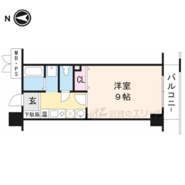 エクセレンスKU(1K/5階)の間取り写真